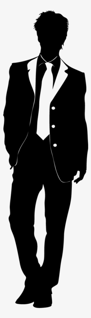 Guy In Suit Fashion Sticker - Dessin De Silhouette Homme
