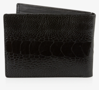 Billfold Wallet Ostrich Shin Black - Handbag