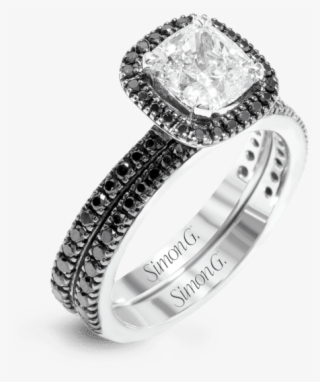 Black Diamond Engagement Ring With Halo - Black Diamond Halo Engagement Rings
