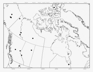 Distribution Of Meesia Longiseta In Northern North - Canada Map Great Bear Lake