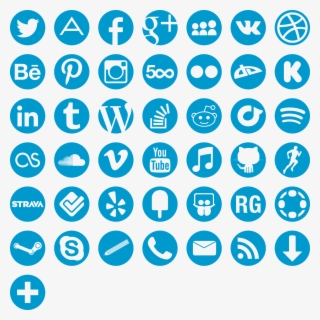 Bluegrid - Social Media Icons Round Free