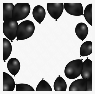 Mq Black Balloon Balloons Frames Border Borders - Transparent Black Balloons Png