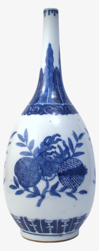 Antique Chinese Blue And White Bottle