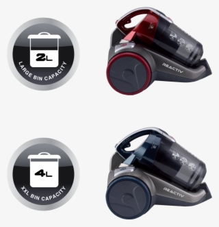 Moreover, Both Bins Are Equippedwith The Easy Empty - Hoover Reactive Rc71_rc30011 Bagless Vacuum Cleaner