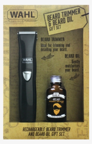 Wahl Rechargeable Beard Trimmer & Beard Oil Gift Set - Wahl Trimmer Gift Set