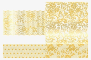 Gold Lace Png Hd - Gold