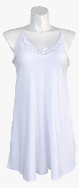 Essential Cami Tunic Slip Dress White Lace - Cami Tunic Slip Dress