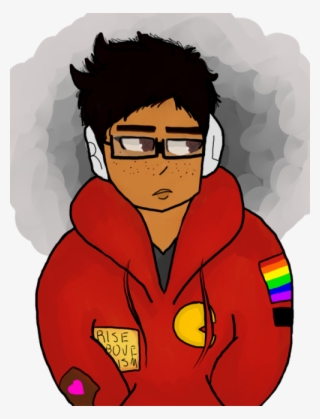 Anti-social Headphones Kid - Cartoon