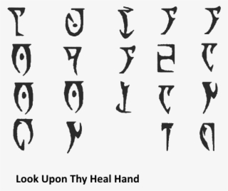 robe daedric runes - daedric font