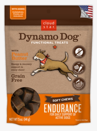 Dynamo Dog Functional Soft Chews Endurance Treats- - Cloud Star Dynamo Soft Chews Endurance 14 Oz Peanut