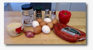 Scrambled Eggs With Sausage, Bell Pepper & Cheese Ingredients - Cheese