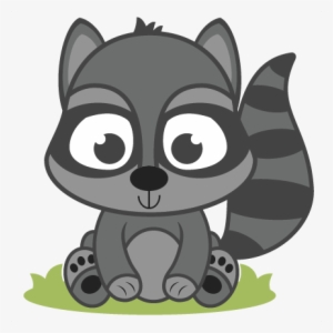Racoon Clipart Baby Skunk Png Free - Miss Kate Cuttables Cat