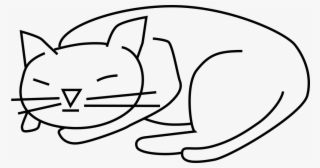 Sleeping Cat Free Vector - Cat Clip Art