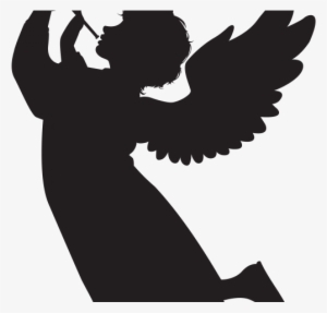 Angel Silhouette Images - Angel With Horns Png