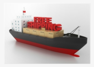 Free Shipping Concept, Containers Cargo Ship - Ship