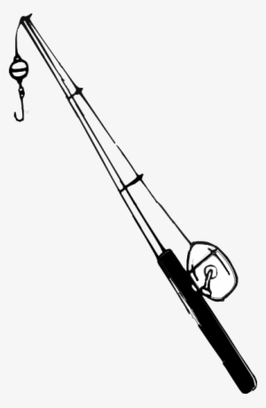 Fishing Rod & Reel Clip Art - Fishing Pole Black And White