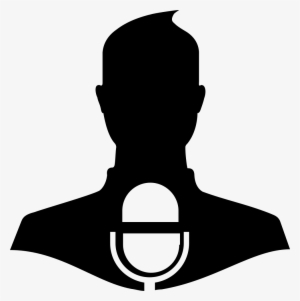 Press Release Symbol Of A Man With A Microphone Svg - Man With Microphone Icon