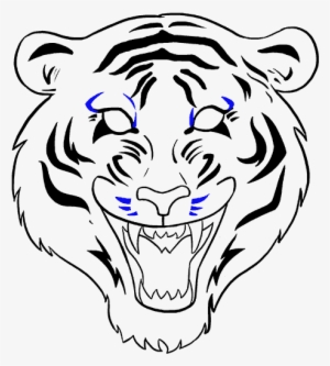 How To Draw A Tiger Face In A Few Easy Steps - Tiger Face Drawing Easy