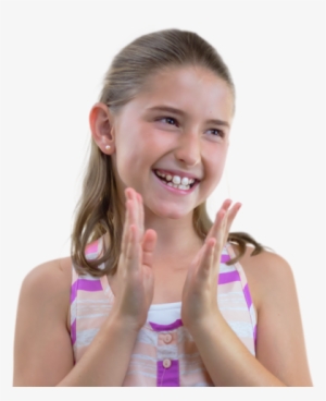 Young Girl Transparent - Girl Clapping Png