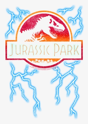 Jurassic Park Lightning Logo Men's Heather T-shirt - Emblem