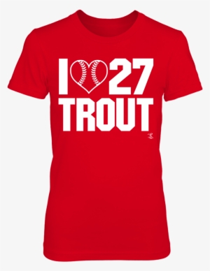 I Heart Number 27 Baseball Mike Trout T Shirt - Max Air T Shirt