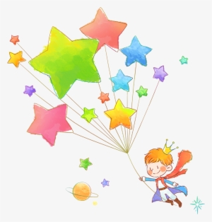 Littleprince Planet Prince Crown Star Balloons Balloon - Cartoon