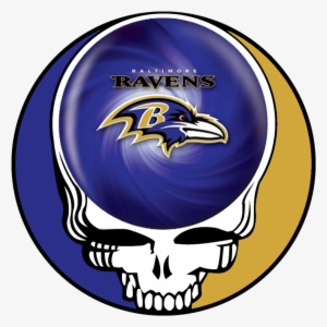 Baltimore Ravens Skull Logo Iron On Transfers - Baltimore Ravens Nfl Bowling Ball