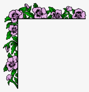 Vector Illustration Of Purple Flowers Border - Poem On Mother In English