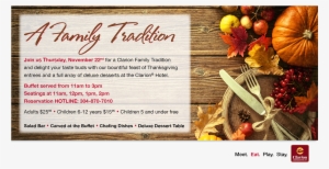Thanksgiving Buffet November 22nd Clarion Hotel And - Calligraphy
