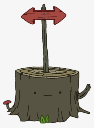 Tree Stump With Sign - Adventure Time Stump