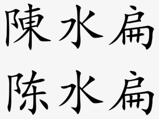 Open - Chen In Chinese Calligraphy Png