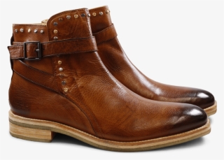 Ankle Boots Tom 6 Milano Cognac Mixed Rivets Crepe - Milan
