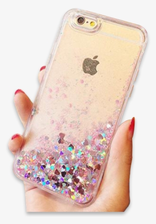 007-fashion Liquid Glitter Sand Mobile Cases For Iphone - Heart Glitter Stars Liquid Quicksand Iphone 6 Case