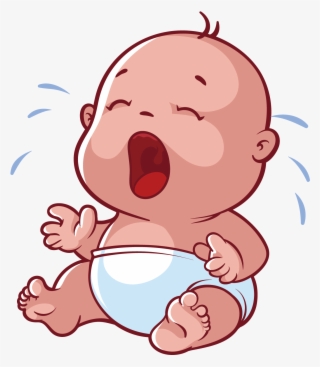 Infant Cartoon Crying - Baby Crying Cartoon Png
