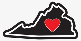 Heart In Virginia Sticker - Keep Virginia Cozy