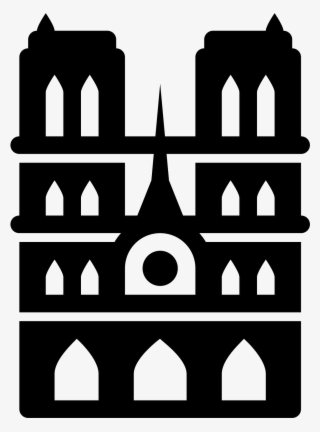 Notre Dame Filled Icon - Notre Dame Black And White Png