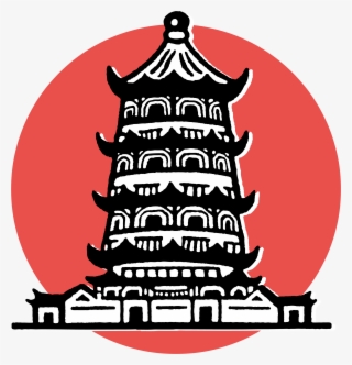 China Watch - Art Print: Pop Ink - Csa Images' Asian Building, 30x30in.