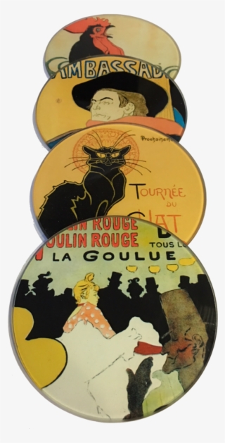 Black Cat Le Chat Noir Glass Paris Paperweight By Steinlen - Toulouse Lautrec Moulin Rouge