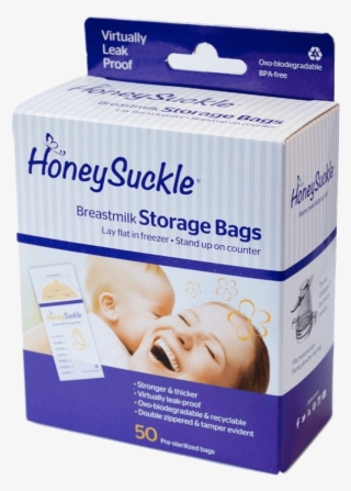 Honeysuckle Breastmilk Storage Bags - Beabies Teething Necklace For Mom To Wear