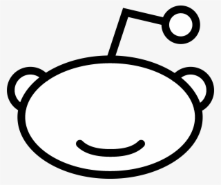 Reddit Icon Logo Black And White - Reddit Alien