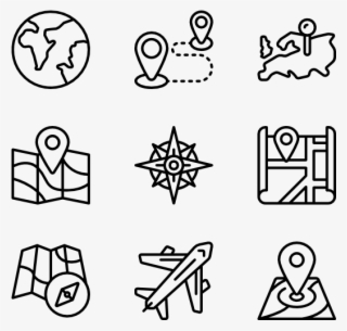 Geography - Hand Drawn Icons Png