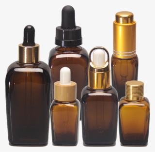 Amber Square Glass Bottle For Essential Oils - Bottle