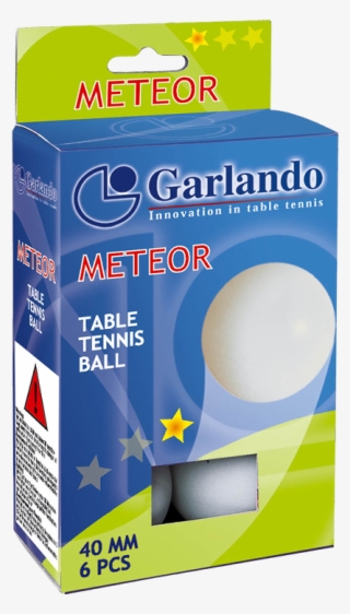 Garlando Meteor Table Tennis Balls, White 40 Mm Regulation