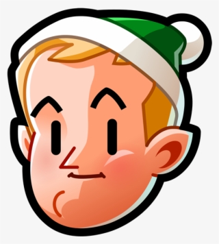 Elf Elf Face Head Holiday Noel Christmas Logo Icon