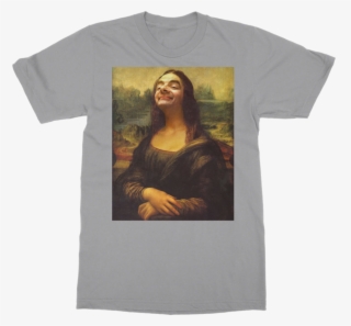 Mr Bean's Face On The Mona Lisa ﻿classic Adult T-shirt - Leonardo Da Vinci Portrait Mona Lisa