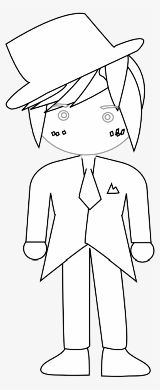 Anime Character Art 52 Black White Line Art 999px 84 - Illustration