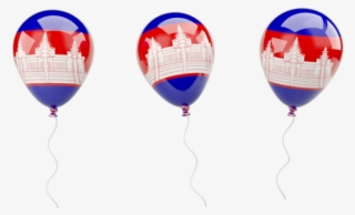 Illustration Of Flag Of Cambodia - Cambodia Flag Balloon Png