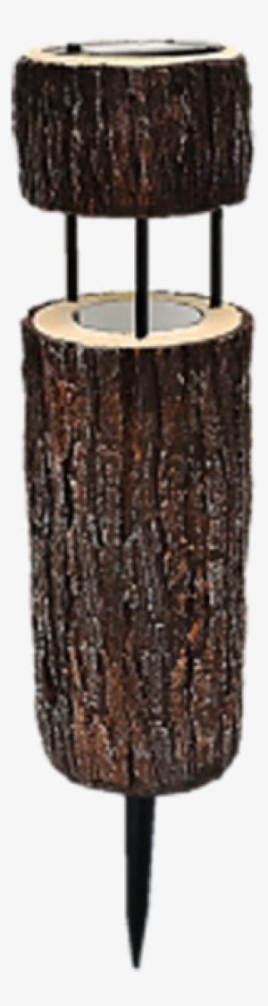 Fusion Products Solar Bollard Tree Stump Light - Wood