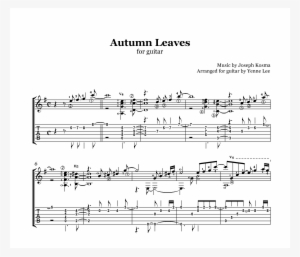 [staff Tab] Autumn Leaves Joseph Kosma - Autumn Leaves Guitar Tab Yenne Lee