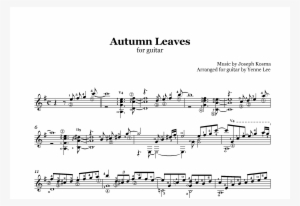 [staff] Autumn Leaves Joseph Kosma - Autumn Leaves Yenne Lee 기타 악보